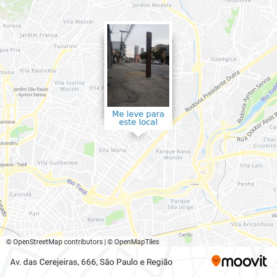 Av. das Cerejeiras, 666 mapa