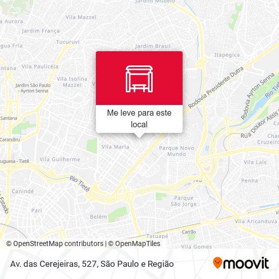 Av. das Cerejeiras, 527 mapa