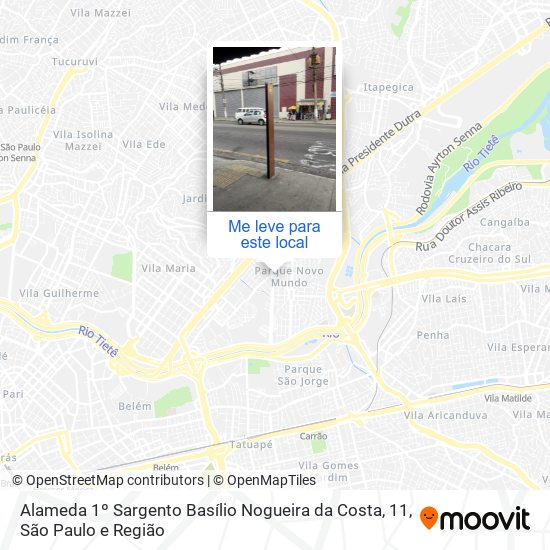Alameda 1º Sargento Basílio Nogueira da Costa, 11 mapa