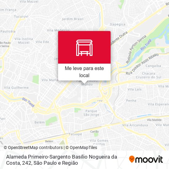Alameda Primeiro-Sargento Basílio Nogueira da Costa, 242 mapa