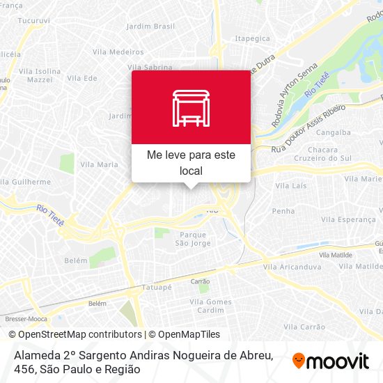Alameda 2º Sargento Andiras Nogueira de Abreu, 456 mapa
