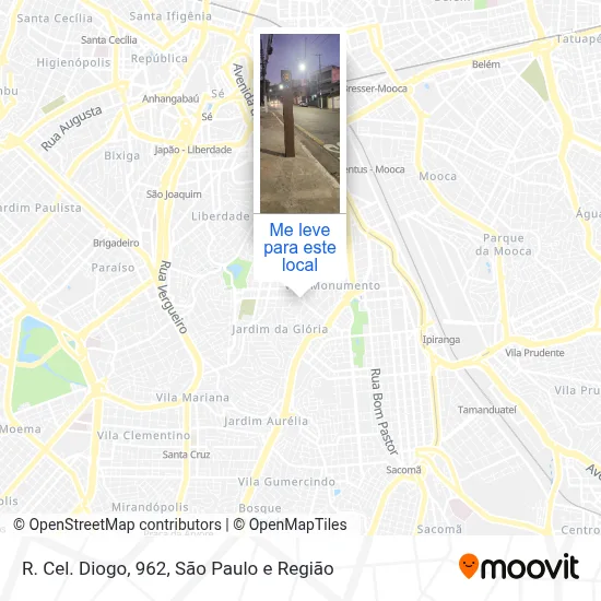 R. Cel. Diogo, 962 mapa