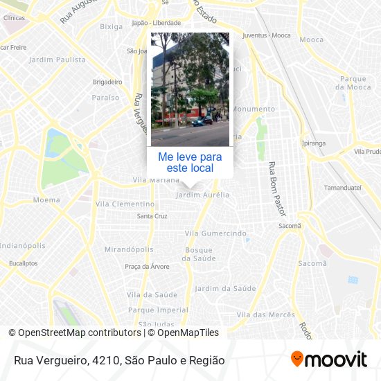 Rua Vergueiro, 4210 mapa