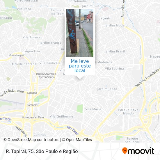R. Tapiraí, 75 mapa