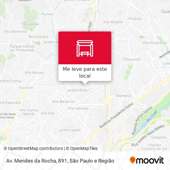 Av. Mendes da Rocha, 891 mapa
