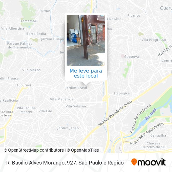 R. Basílio Alves Morango, 927 mapa