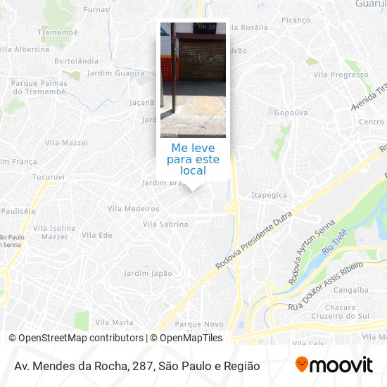Av. Mendes da Rocha, 287 mapa