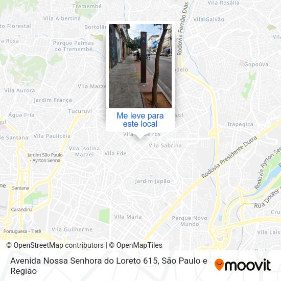 Avenida Nossa Senhora do Loreto 615 mapa