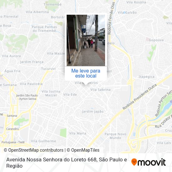 Avenida Nossa Senhora do Loreto 668 mapa