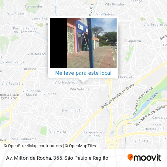 Av. Milton da Rocha, 355 mapa