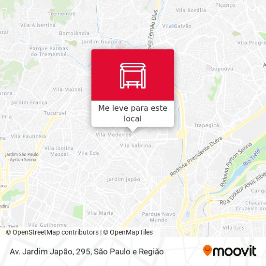 Av. Jardim Japão, 295 mapa