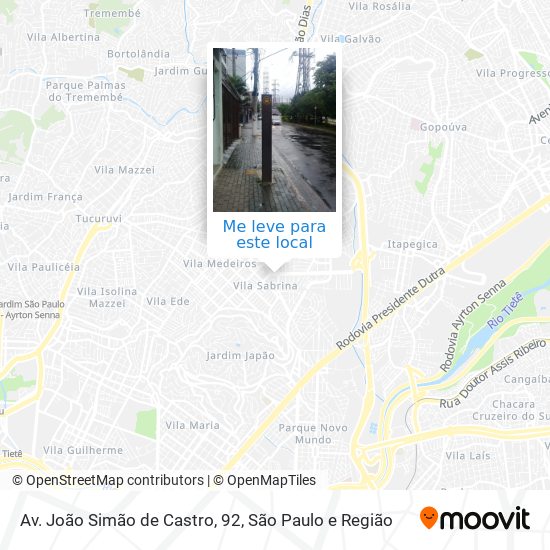 Av. João Simão de Castro, 92 mapa