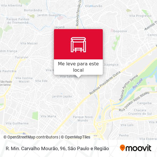 R. Min. Carvalho Mourão, 96 mapa