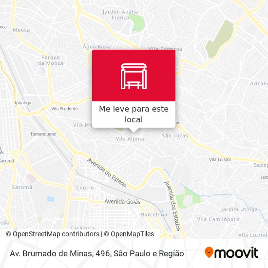 Av. Brumado de Minas, 496 mapa