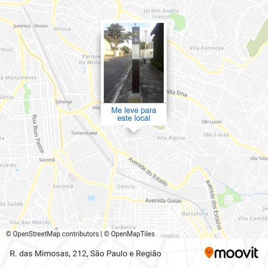 R. das Mimosas, 212 mapa