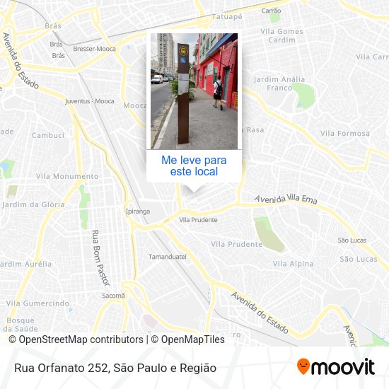 Rua Orfanato 252 mapa