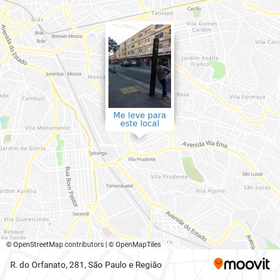 R. do Orfanato, 281 mapa
