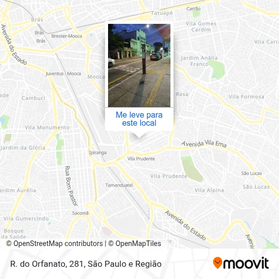R. do Orfanato, 281 mapa