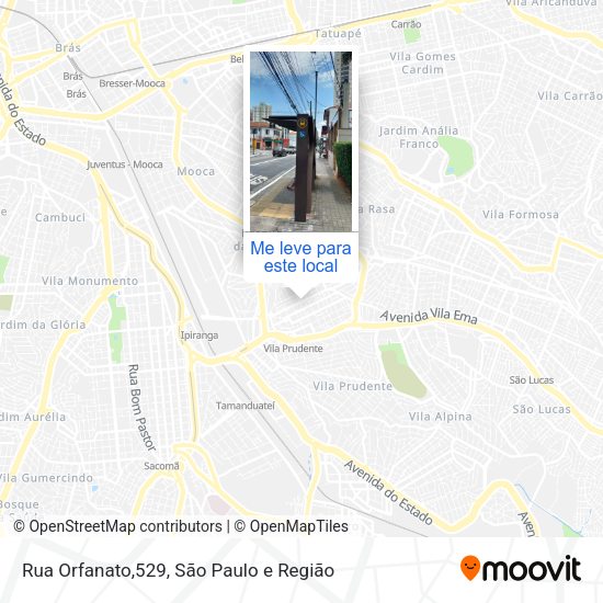 Rua Orfanato,529 mapa
