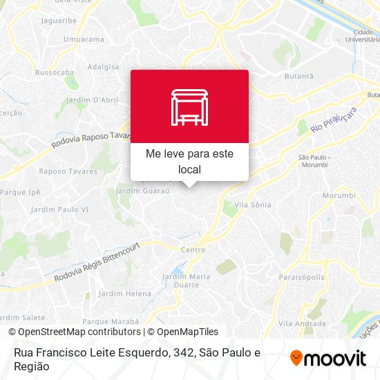 Rua Francisco Leite Esquerdo, 342 mapa