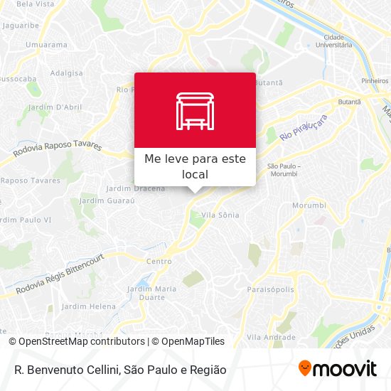 R. Benvenuto Cellini mapa
