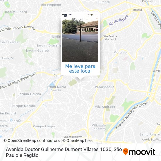 Avenida Doutor Guilherme Dumont Vilares 1030 mapa