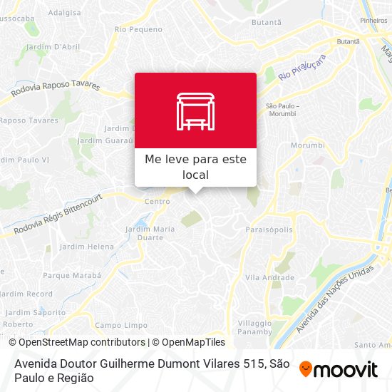 Avenida Doutor Guilherme Dumont Vilares 515 mapa