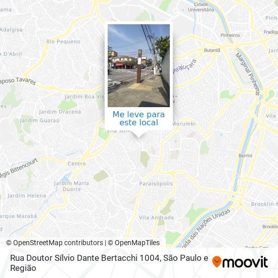 Rua Doutor Sílvio Dante Bertacchi 1004 mapa