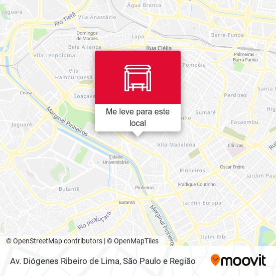 Av. Diógenes Ribeiro de Lima mapa