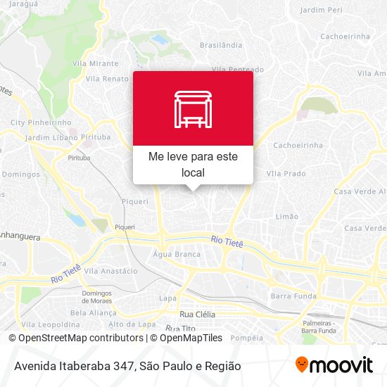Avenida Itaberaba 347 mapa