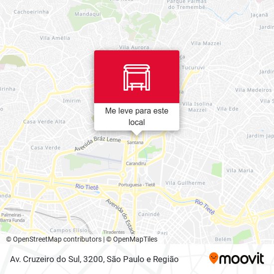 Av. Cruzeiro do Sul, 3200 mapa