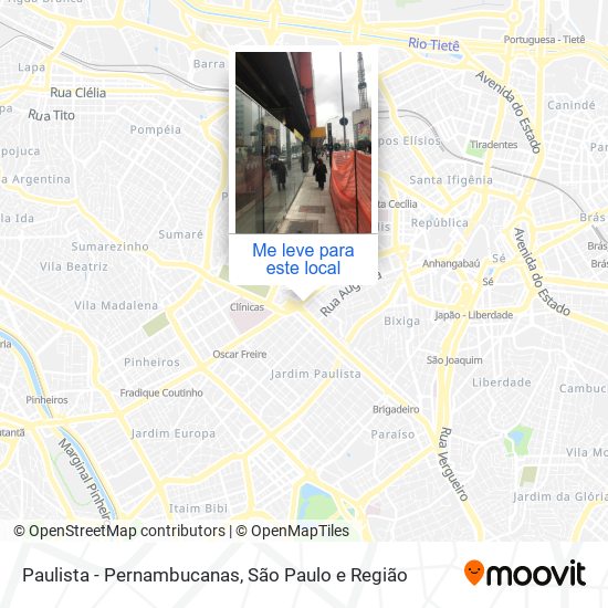 Paulista - Pernambucanas mapa