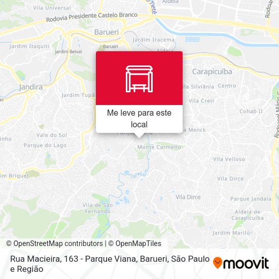 Rua Macieira, 163 - Parque Viana, Barueri mapa