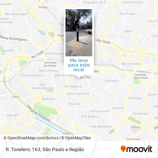 R. Tonelero, 163 mapa