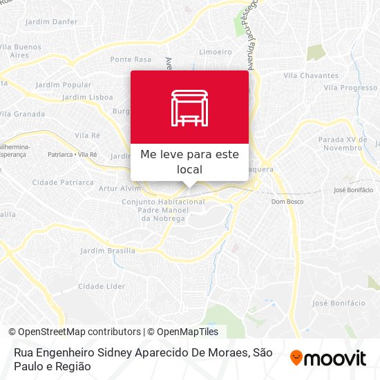 Rua Engenheiro Sidney Aparecido De Moraes mapa