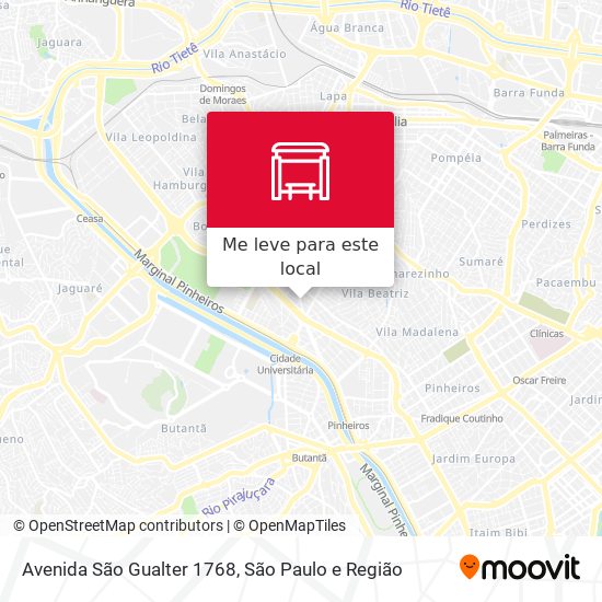 Avenida São Gualter 1768 mapa