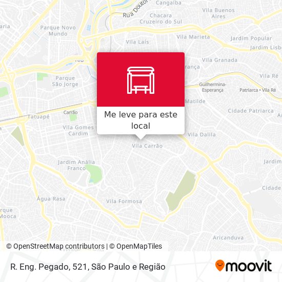 R. Eng. Pegado, 521 mapa