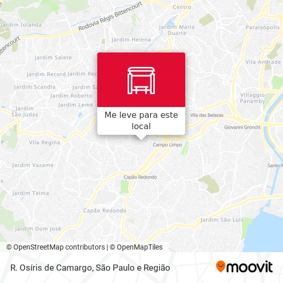 R. Osíris de Camargo mapa