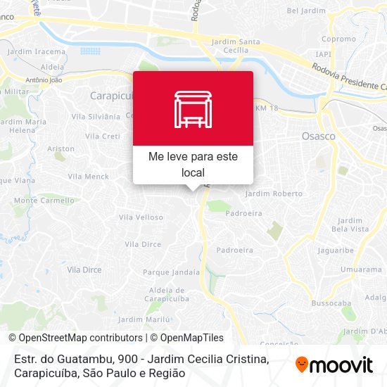 Estr. do Guatambu, 900 - Jardim Cecilia Cristina, Carapicuíba mapa