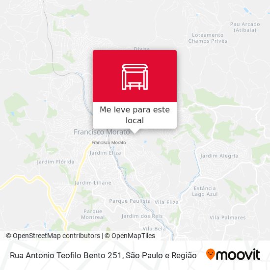 Rua Antonio Teofilo Bento 251 mapa