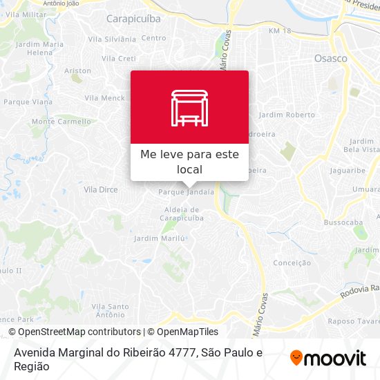 Avenida Marginal do Ribeirão 4777 mapa