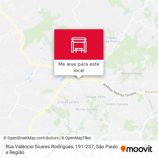 Rua Valêncio Soares Rodrigues, 191-237 mapa