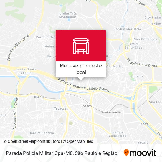 Parada Policia Militar Cpa/M8 mapa