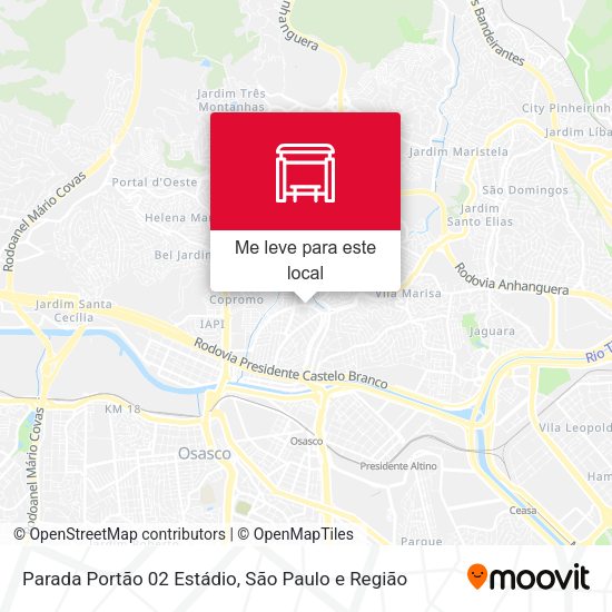 Parada Portão 02 Estádio mapa