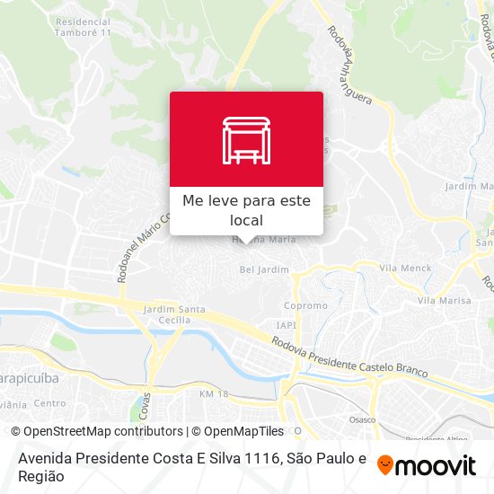 Avenida Presidente  Costa E Silva 1116 mapa