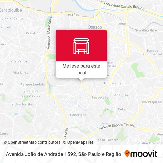 Avenida João de Andrade 1592 mapa