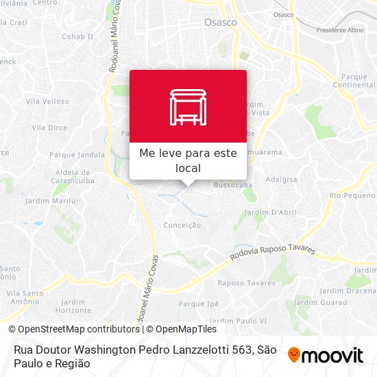 Rua Doutor Washington Pedro Lanzzelotti 563 mapa