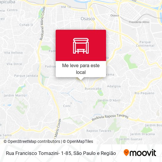 Rua Francisco Tomazini- 1-85 mapa