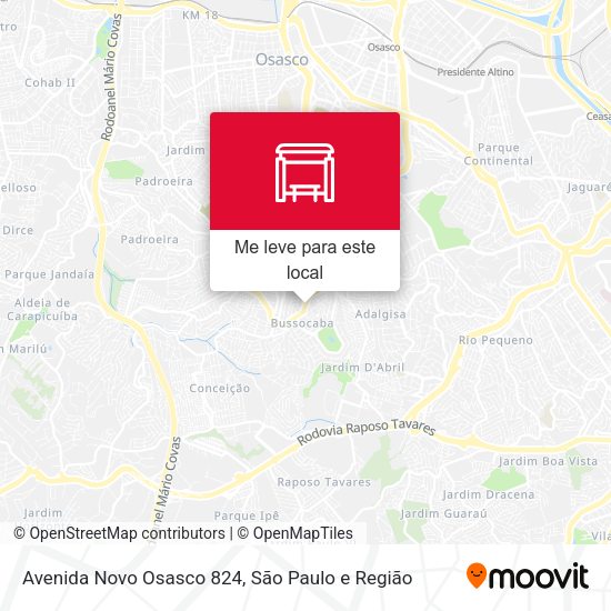 Avenida Novo Osasco 824 mapa