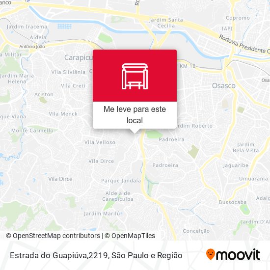 Estrada do Guapiúva,2219 mapa